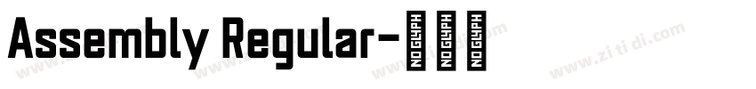 Assembly Regular字体转换 Assembly Regular字体转换